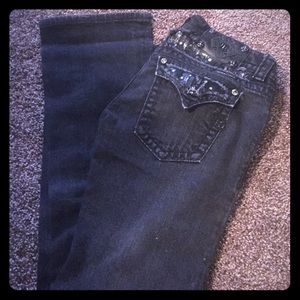 Black miss me jeans with sequin details