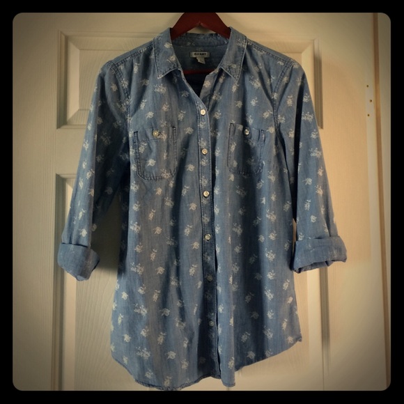 😊Flower Denim Shirt😊