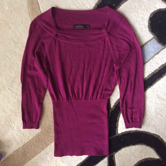 The Limited Magenta Sweater