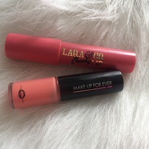 Laqa & Co Cheeky Lip Color & MUFE Plexigloss