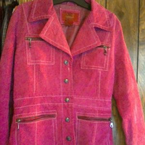 Pink leather jacket
