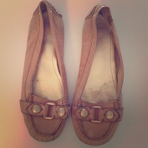 Tan Leather Coach Flats 6.5