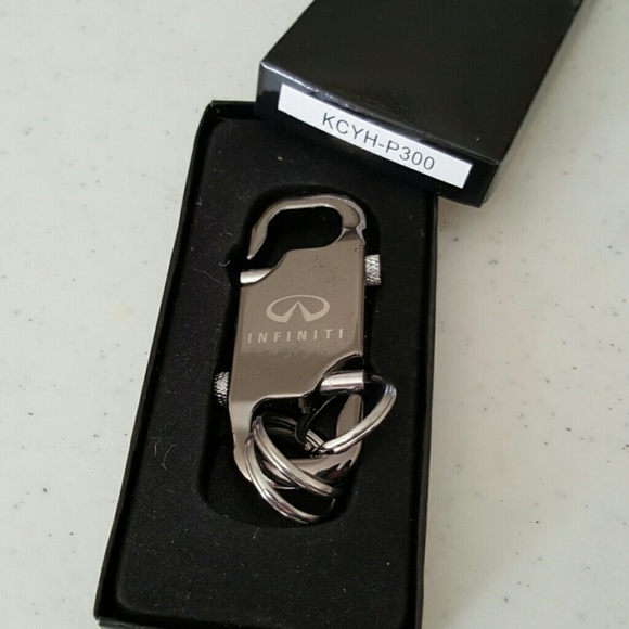 Infinty Black Nickle Dual clip Multi ring Keychain