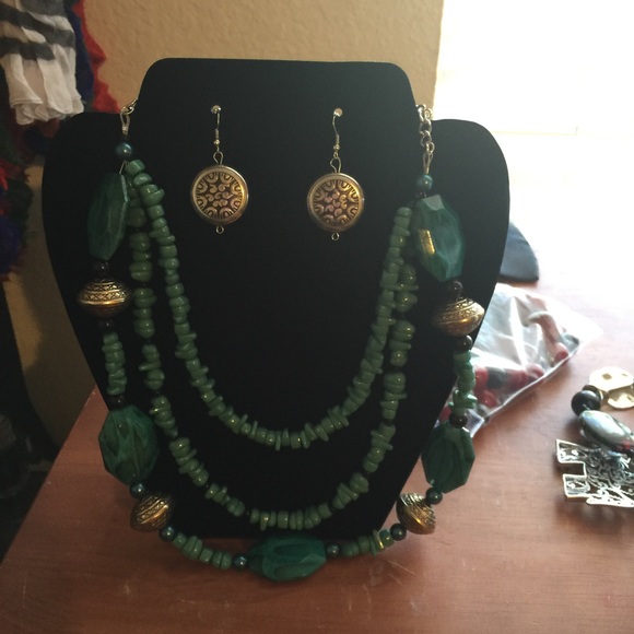 Necklace and earrings