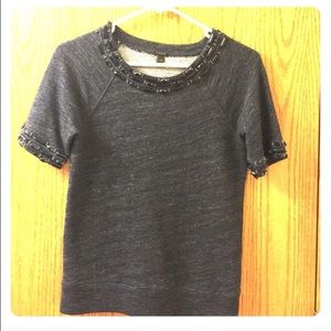 J crew embellished sweatshirt
