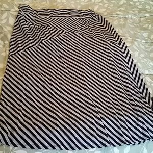 Striped maxi skirt