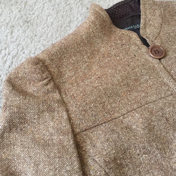 Light brown tweed-like suit jacket - Picture 3 of 4
