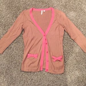 Beige and Pink Cardigan
