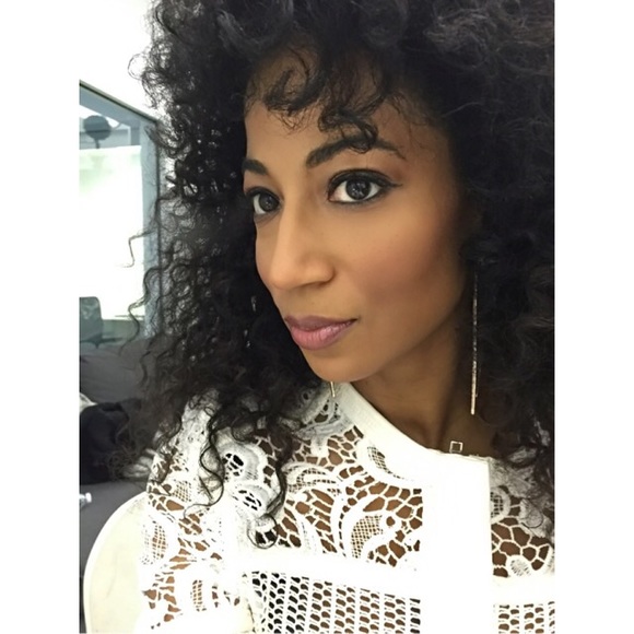 White crochet jacket w/ faux leather trim