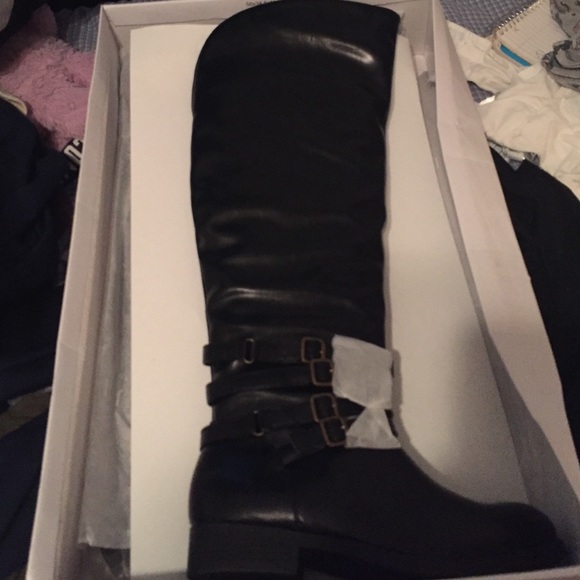 New black over the knee boots