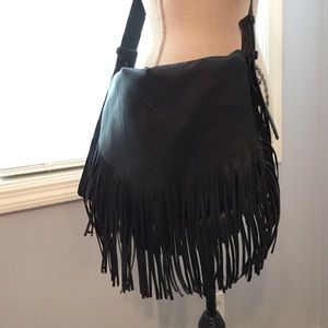 Black Fringe Purse