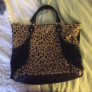 Betsey Johnson cheetah print tote