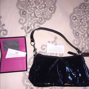 Coach Patent Leather Bag & Matching Wallet