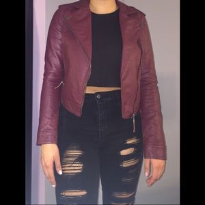 Faux leather jacket