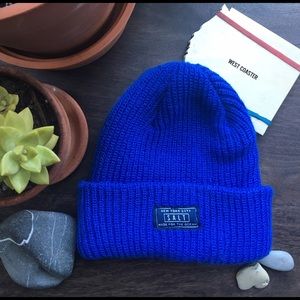 Salt surf - cobalt blue knit beanie.