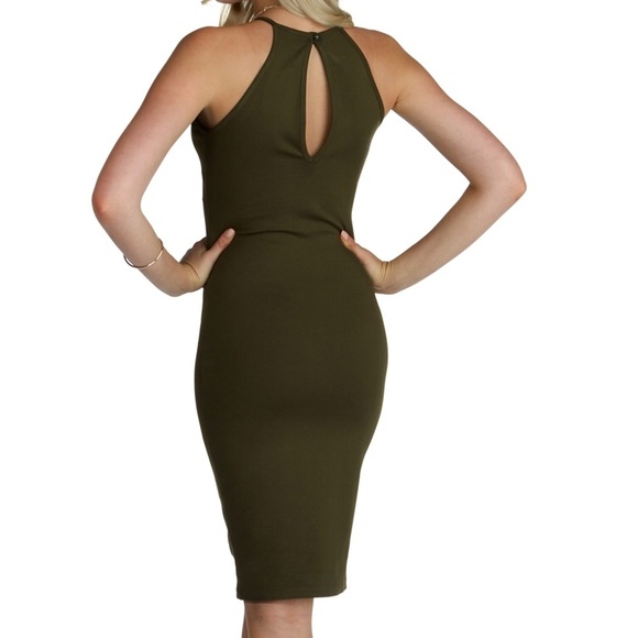 OLIVE MIDI DRESS