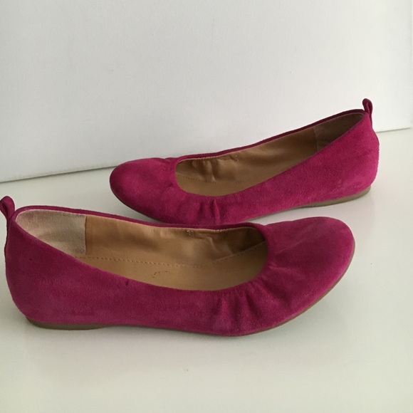 Pink Suede Flats