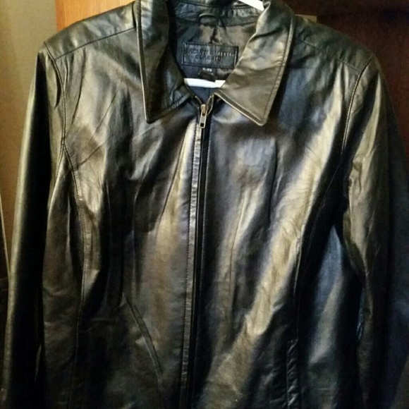 Leather coat