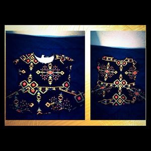 Tribal patterned blouse top/worn once.