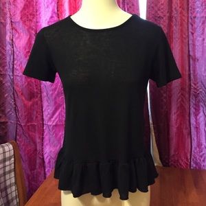 Black Peplum Top from Olsenboye, size medium