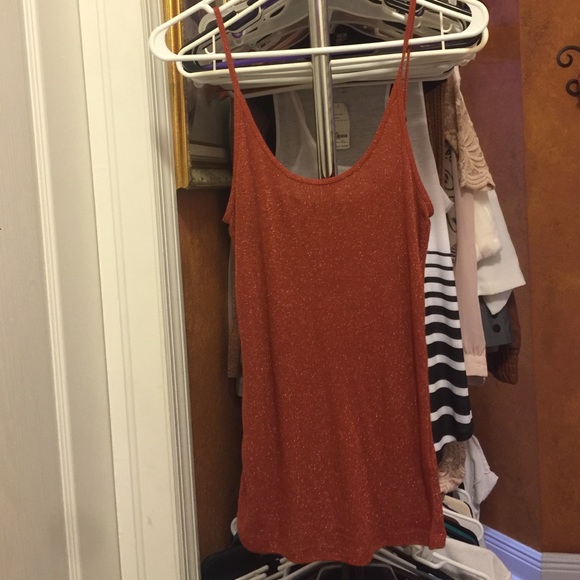 The Limited sparkly dark orange tank, medium