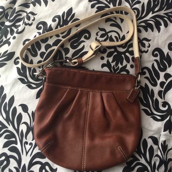 COACH “Ashley” Brown Leather Crossbody