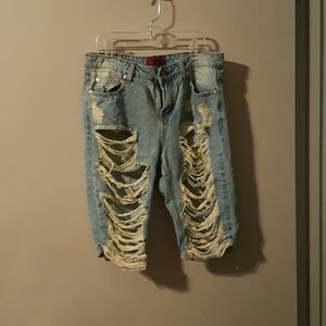 Distressed denim
