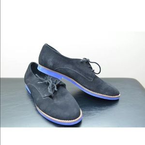 Steve Madden black suede Oxford shoes