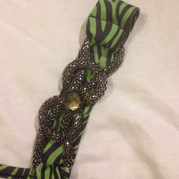 Green Zebra Dress - Picture 2 of 3