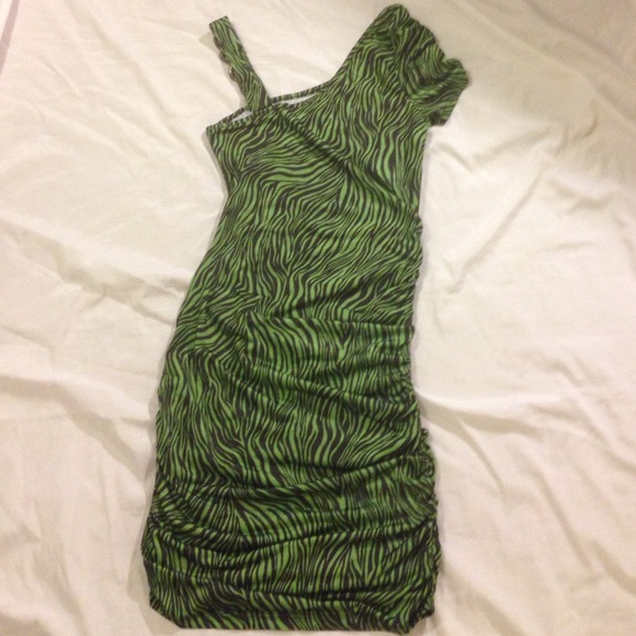 Green Zebra Dress - Picture 3 of 3