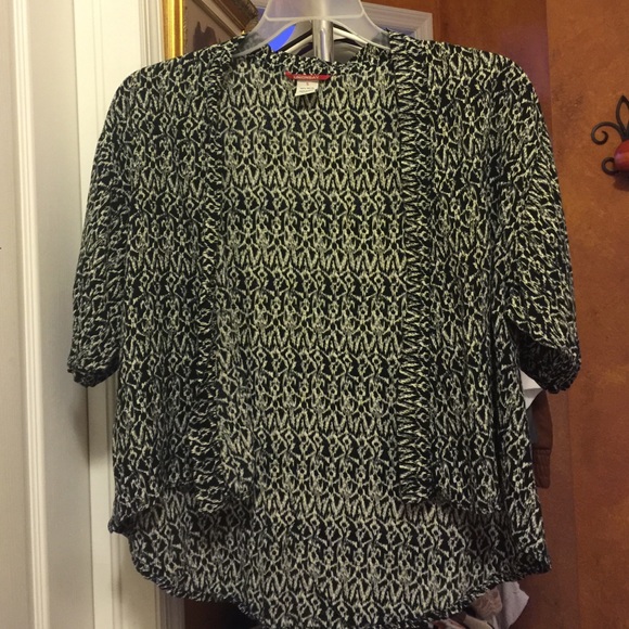 Hi-low cardigan