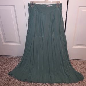 #Green #MaxiSkirt #Long #Pretty #Soft