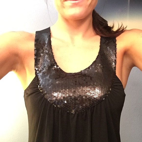 Rampage Sequin Bow Tie Back Tank - Picture 4 of 4
