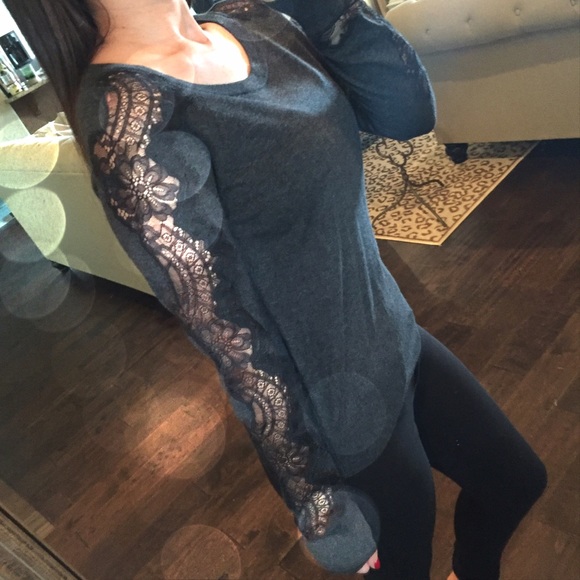 LOFT Sweaters - Lace Sleeve Sweater