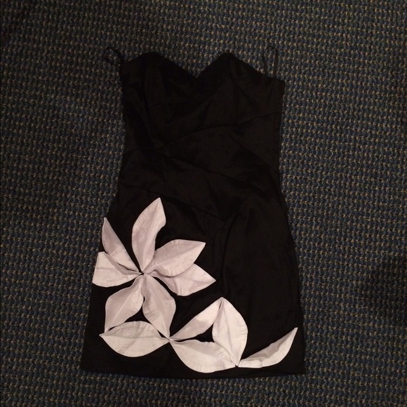 Black dress with white flowers