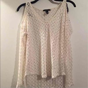 White knitted blouse