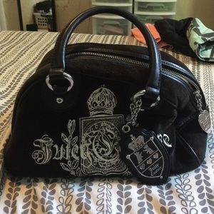 Juicy Couture black velvet bag