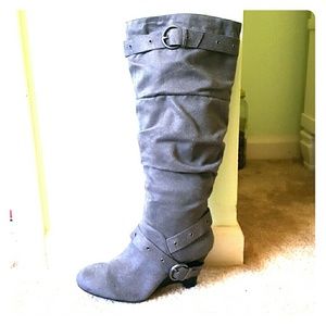 Gray boots