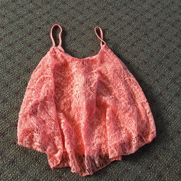NWT Rue21 Pink Lace Crop Top