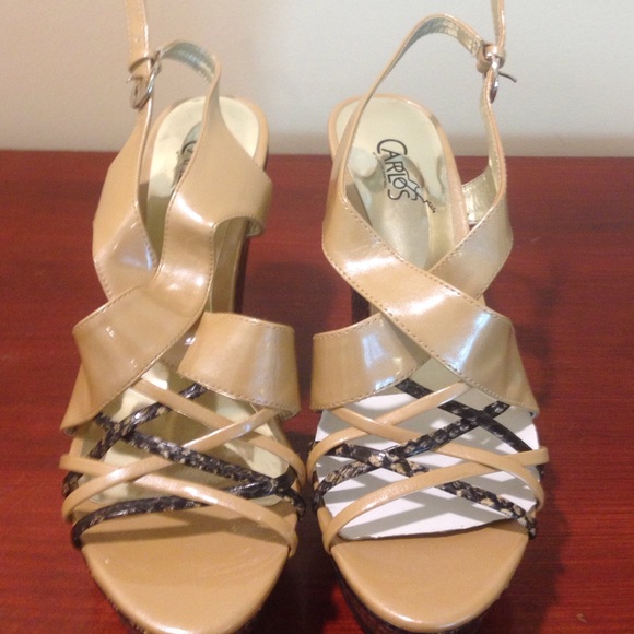 Tan and Black wedges