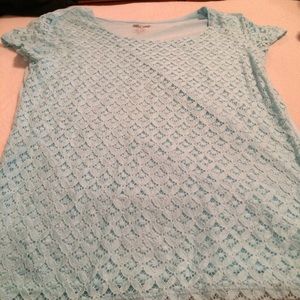 Lace short sleeve shirt