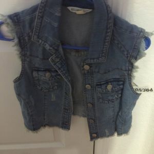 Pacsun bullhead jean vest, small, NWT