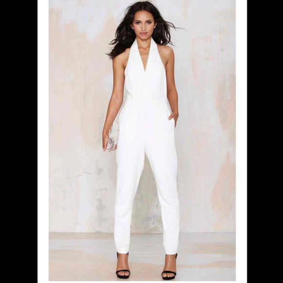 NastyGal white Jumpsuit