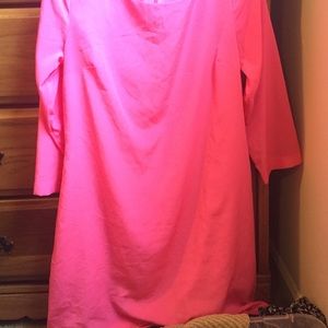 Pink shift dress