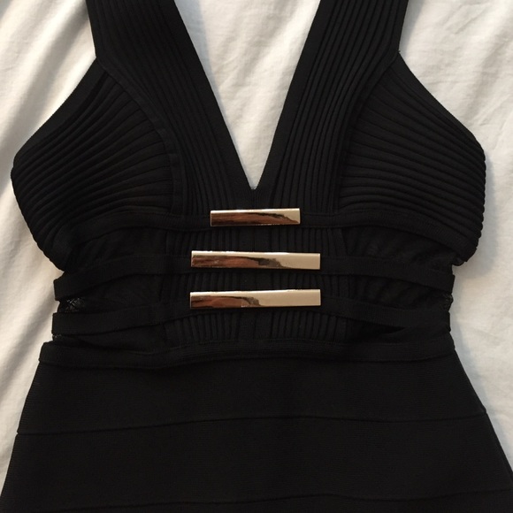 Black bandage bodycon dress - Picture 2 of 4