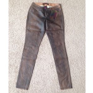 New Almost Famous faux brown distressed leather