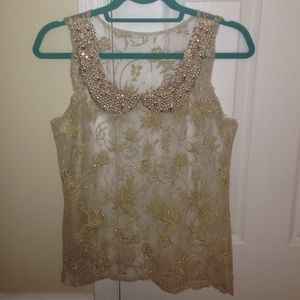 ANTHROPOLOGIE beaded top