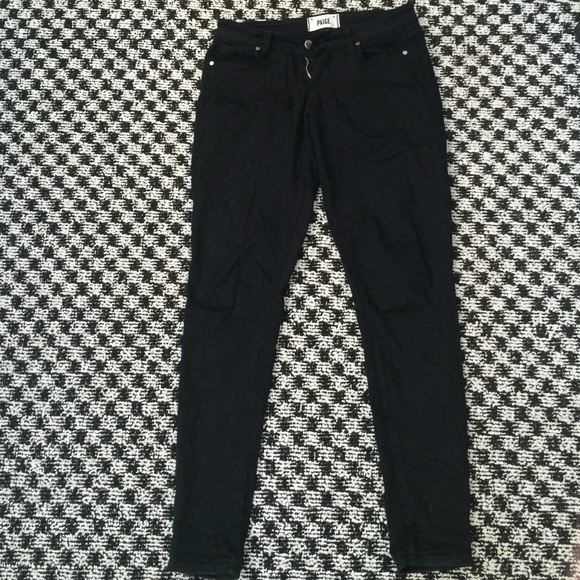 Paige Peg ankle skinny black jeans/pants 24