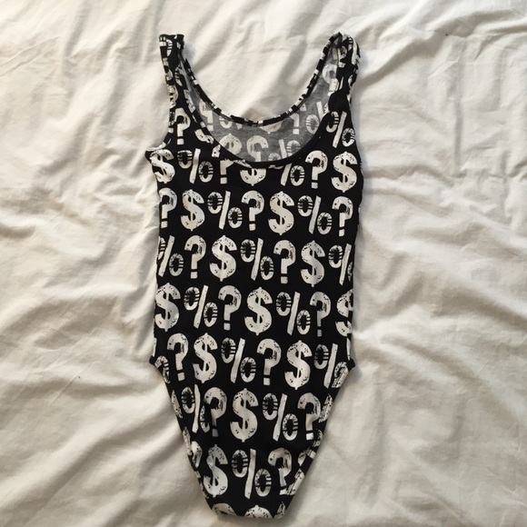 TOPSHOP dollar sign bodysuit