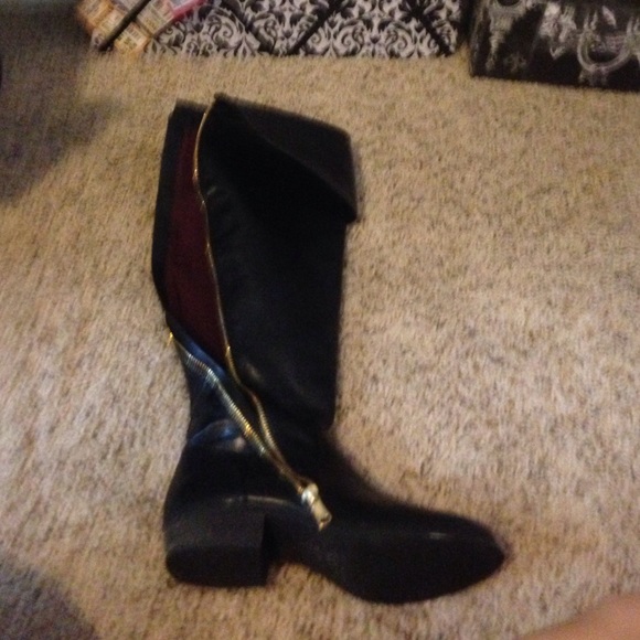 SMITH Black Leather Women Steve Madden boots